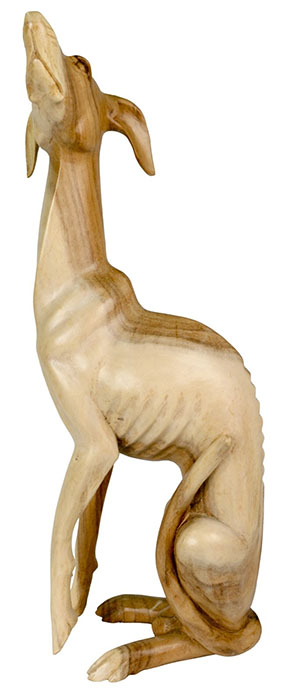 Wooden Greyhound 80Cm Natural Finish - Click Image to Close